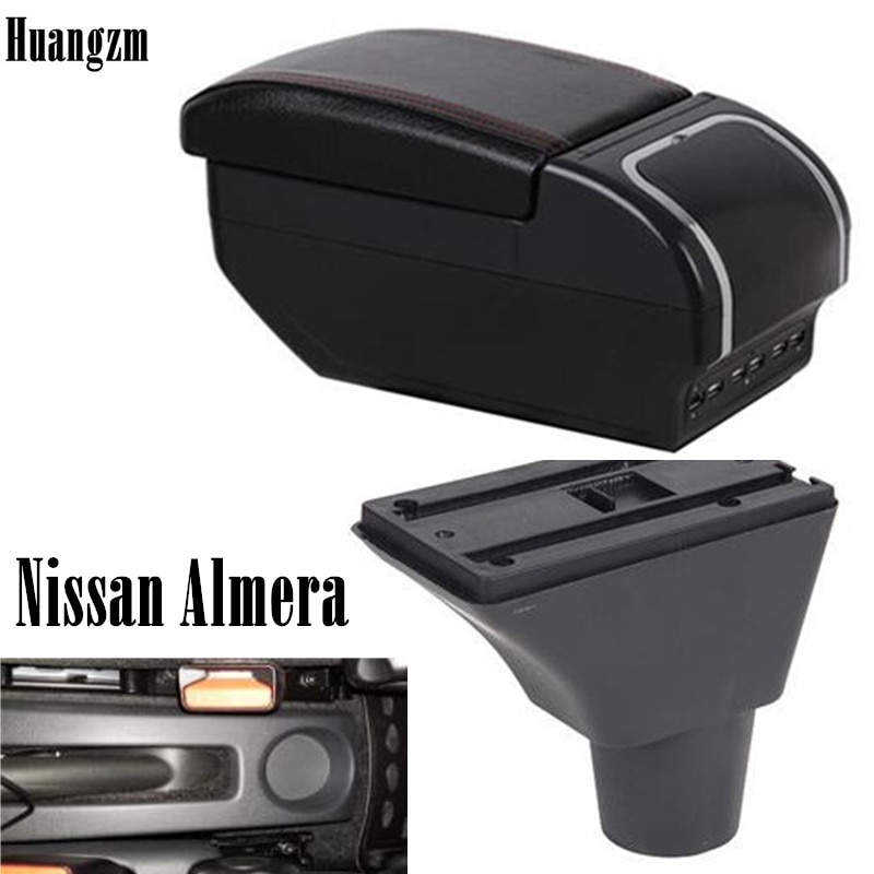 Voor Nissan Almera G15 Armsteun Doos Centrale Winkel Inhoud Doos Met 9USB Interface
