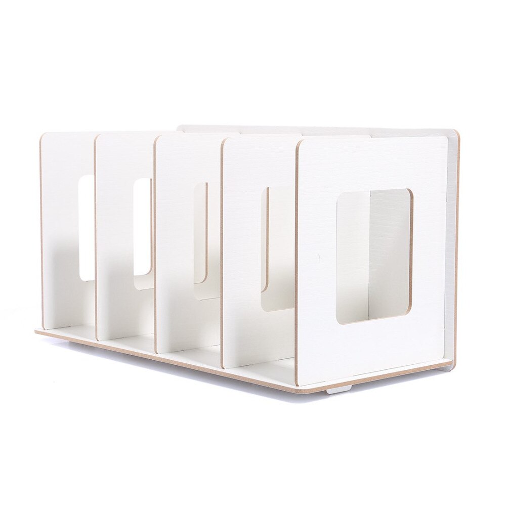 Træ diy desktop blade og bøger opbevaring cd dvd opbevaring hylder bog display hylde stativ bogreol kontor køkken hylder