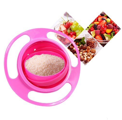 Universele Gyro Kom Praktische Kinderen Roterende Balans Kom Paraplu Kom 360 Roteren Spill-Proof Bowl Housekeeping Speelgoed