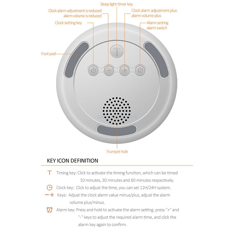 Alarm Clock Wake Up Light, Sunrise Simulation Alarm Clock, Table Lamp Press Sensor Bedside Lamp, 5 Sounds, Sleep Aid
