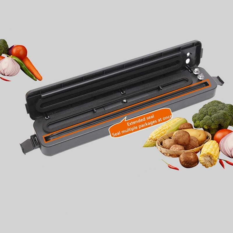 Household Vacuum Food Sealer 220V/110V Automatic Commercial Household Food Vacuum Sealer Packaging Machine Include 10Pcs Bags
