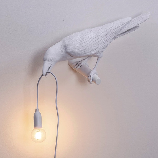 Glück Vogel Tisch Lampe LED Lampe Wohnzimmer Deko schlafzimmer lampen innen beleuchtung Nacht lampe LED-leuchten Wohnkultur Zauberstab Licht leuchten: Mauer Lampe Weiß-A