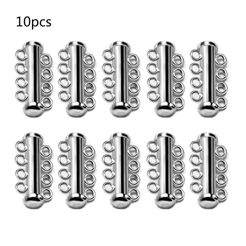 10Pcs Layered Armband Halsketten Rutsche Starke Magnetische Haken Rohre Schloss Rhodium Überzogene Schnalle Haken Schmuck Erkenntnisse: S-4