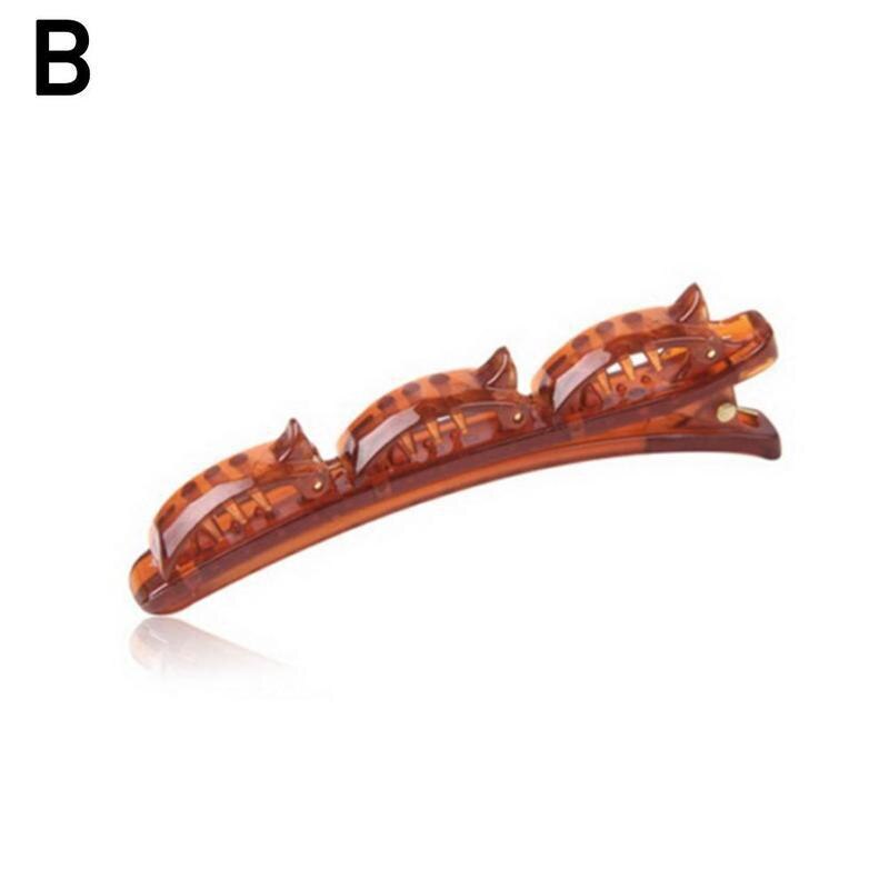 Dubbele Pony Kapsel Haarspeld Mannen Vrouwen Sport Haarband Accessoires Dubbele Laag Pony Kapsel Hoofdband Haarbanden: brown hairpin