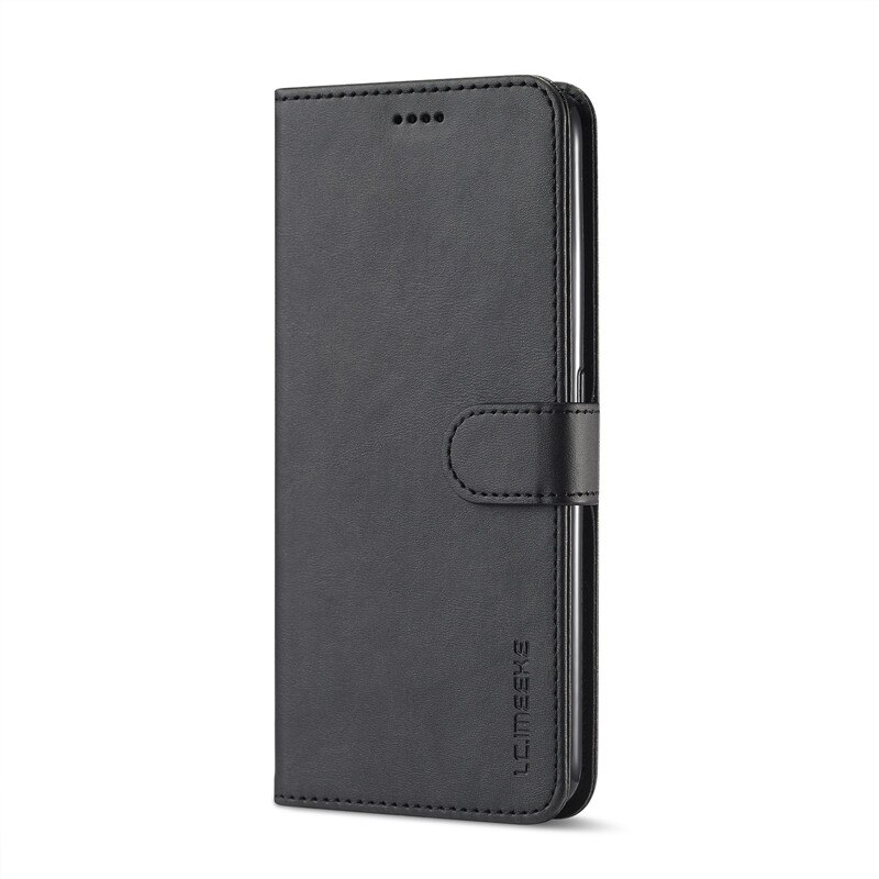Voor Oppo Reno4 Z 5G Case Lederen Luxe Telefoon Case Op Oppo Reno 4Z 5G Case Flip Magnetische wallet Cover Voor Oppo Reno 4 Z 5G Cover: Black