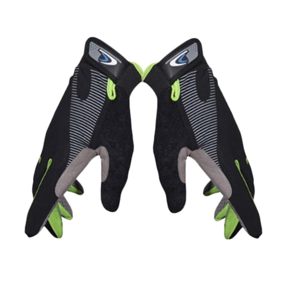 High Elasticity Anti-slip Working Gloves Unisex Outdoor Cycling Gloves Breathable Riding Gloves with Screen-Touchable S M L: black green / L
