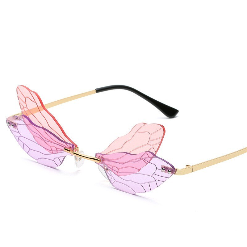 Gafas de sol sin montura para hombre y mujer, lentes transparentes de estilo Retro, con gradiente, a la: 06