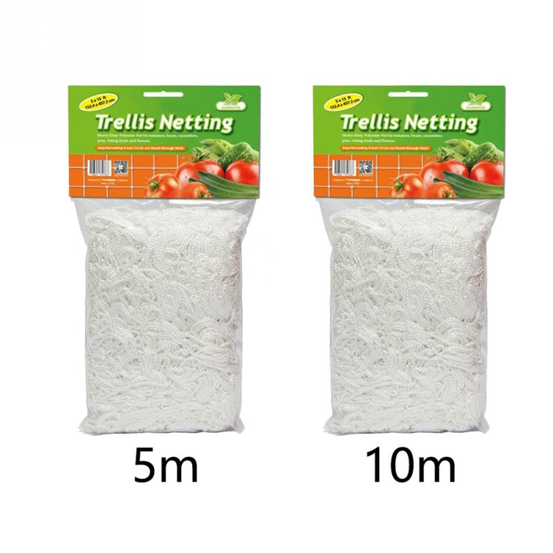 Mesh 5/10m Polyester Net Loofah Netting For Morning Glory Vine Vegetable Net Flowers Garden Plants Climbing Net