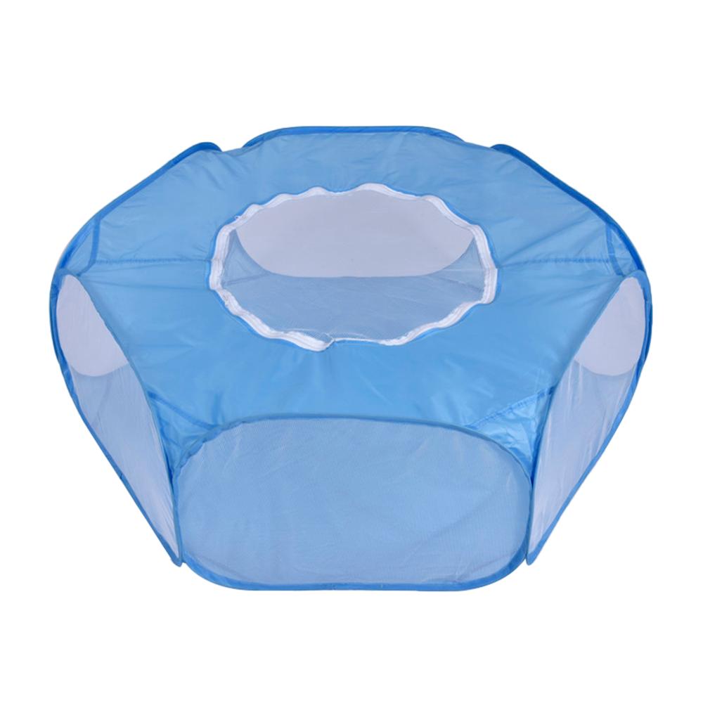Portable Outdoor Kennels Folding Rectangular Pet Tent Houses For Small Large Dog House Outdoor Removable Mesh Dog Cat Tent: Type B Blue