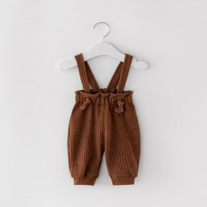 2022 New Spring Baby Girl Boy pantaloni cachi rossastro marrone elastico in vita Waffle velluto a coste Harlan pantaloni ravanello vestiti per bambini E1401: Reddish Brown / 66cm 0-6Months