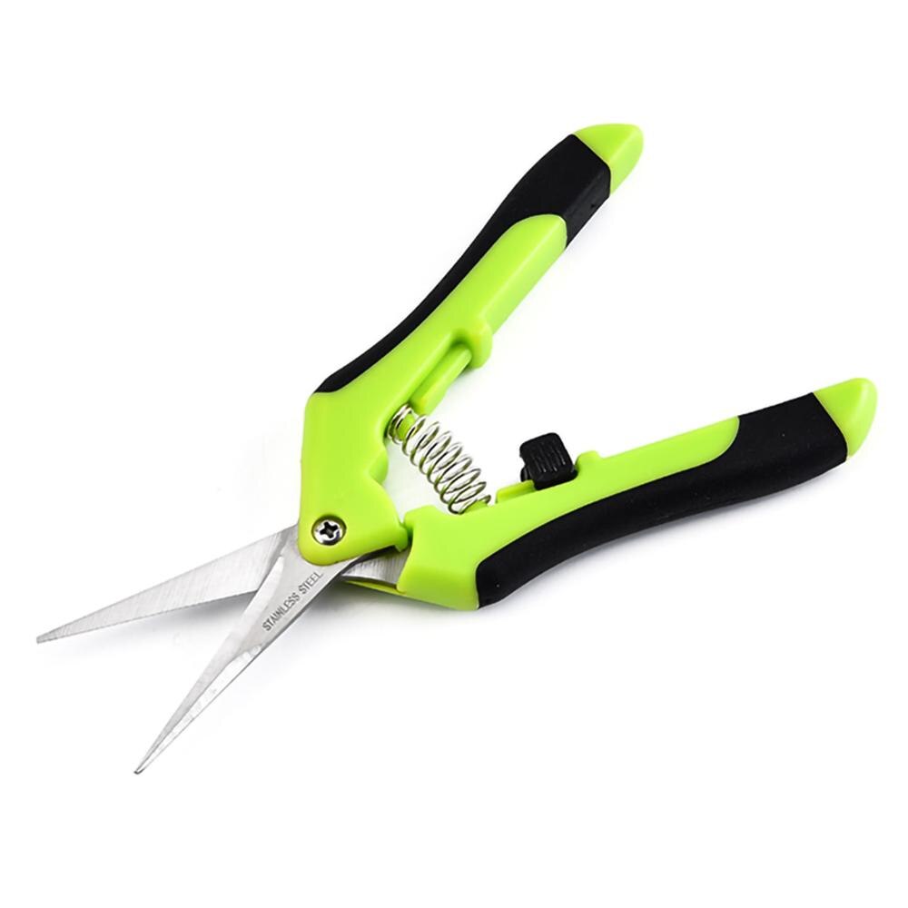 1 pcs Gardening Shearing Pruning Hand Pruner Functional Cutter with Straight Stainless Steel Grape Fruit Pruner Garden Tools 40P: Green