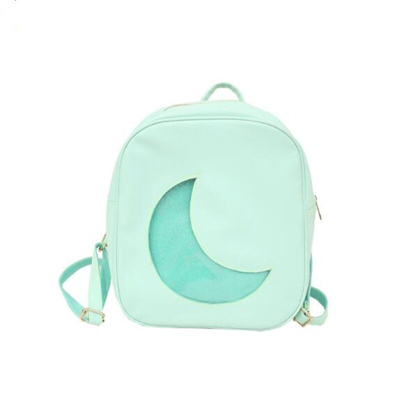 Ita – sac à dos en forme de lune avec fenêtre transparente pour enfant, cartable pour fille