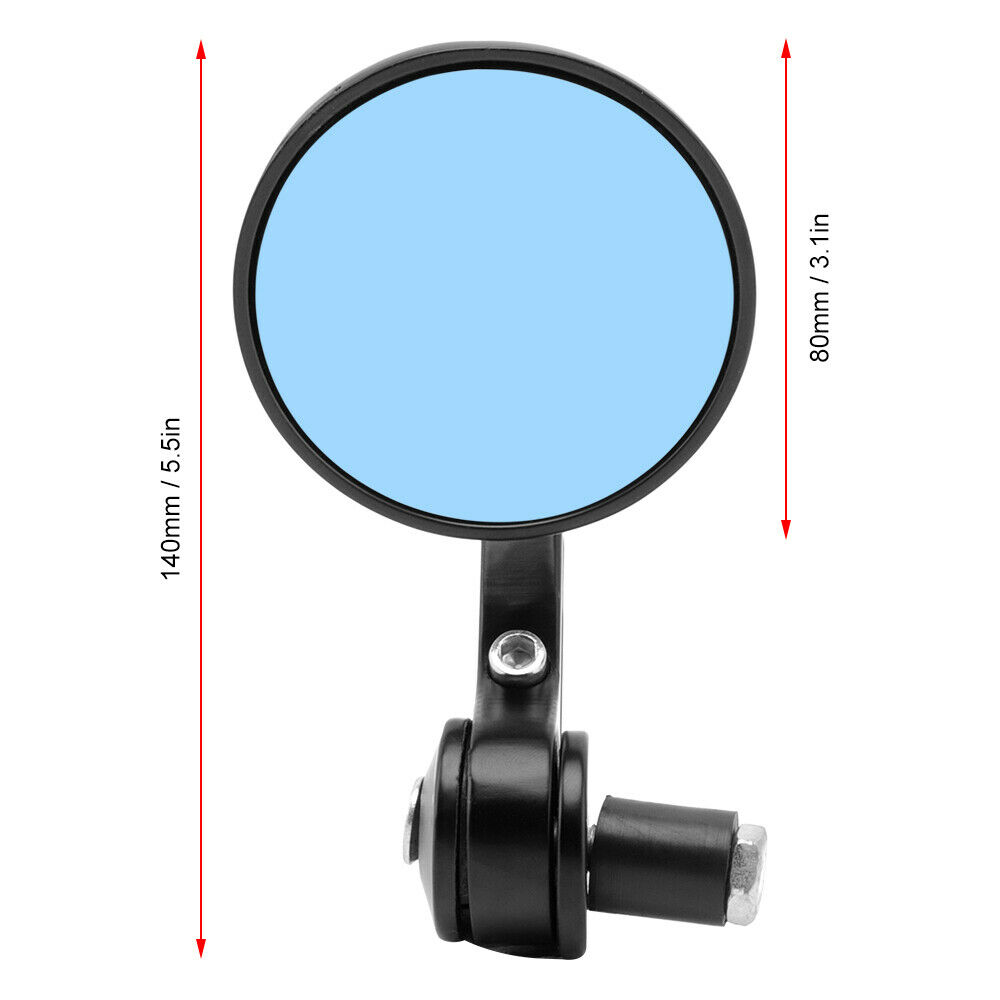 Runde 7/8 "Lenker Aluminium Legierung Motorrad Rückspiegel Moto Bar Ende Motor- Seite Spiegel Motorrad Cafe Rennfahrer Zubehör