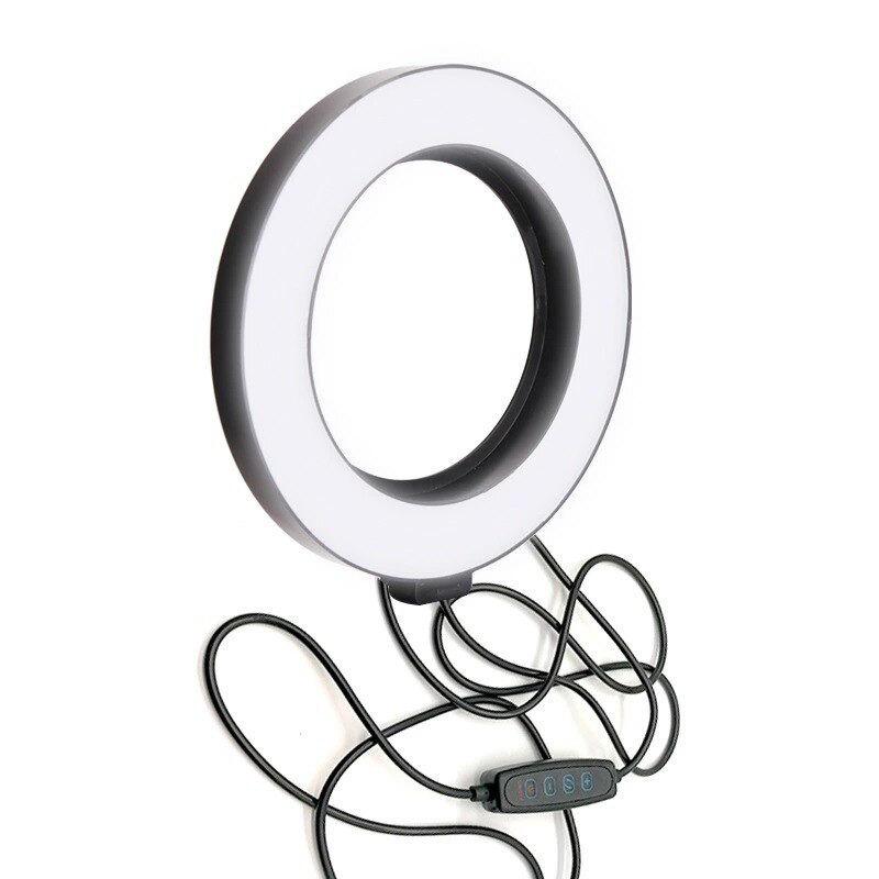 Ring Fill Light 6 Inches LED Three-Color 16cm Self-timer Lamp Photoflood Lamp Beautification Fill Light Douyin Live Lamp: 16cm Ring Light