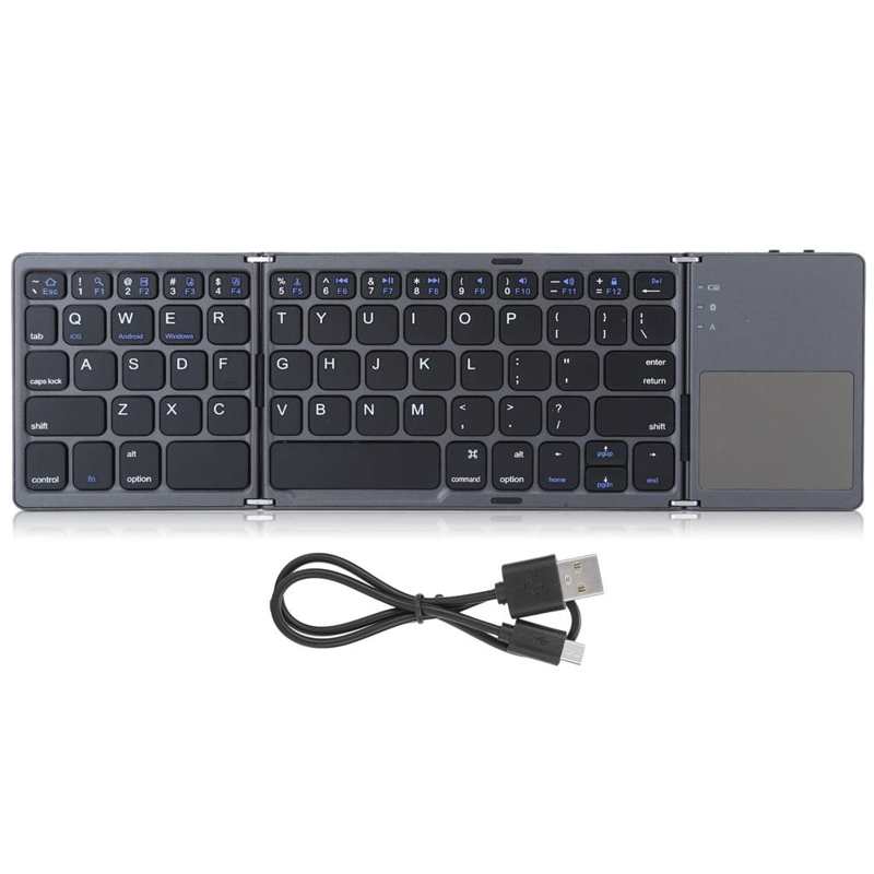 Touch Pad Muis Touch Pad Toetsenbord Draadloze Opvouwbaar Toetsenbord Voor Bluetooth Pc Laptop Draagbare Triple Opvouwbare Toetsenbord Touch