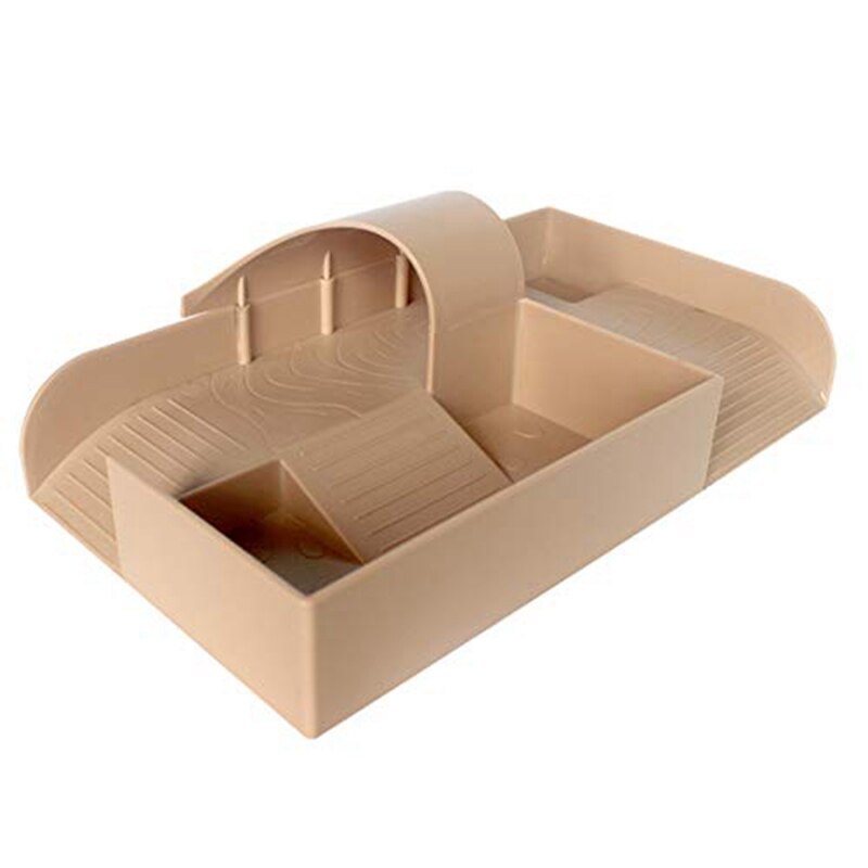 2gr Schildkröten-Box Mit Insel & Pflanzen – 44x34x12 Cm Kunststoff, Perfekt Als Kleines Terrarium