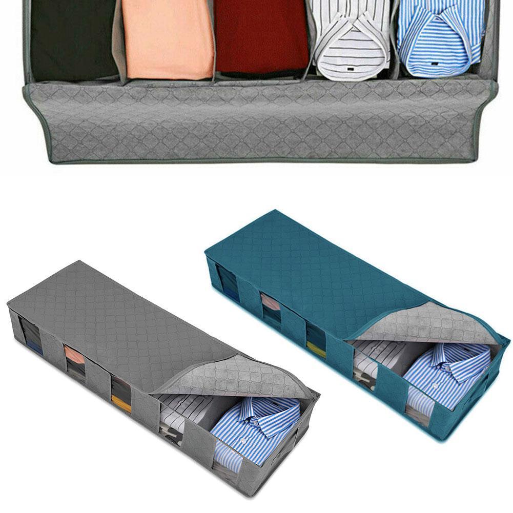 Non-woven Bed Storage Box Under Bed Storage Large Capacity Sweaters Clear Clothing Window Blankets Storage Containers Shoes T7H2
