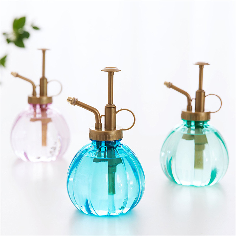 350ml retro vandkande blomst antik plast glas bronze stil planter brusebad håndværk dåser flaske små haveværktøj