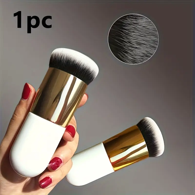 1pc meikkivoideharjaa, meikkiharja, meikkivoideharja sopii neutraalille iholle, hajuton polyesteriharjas