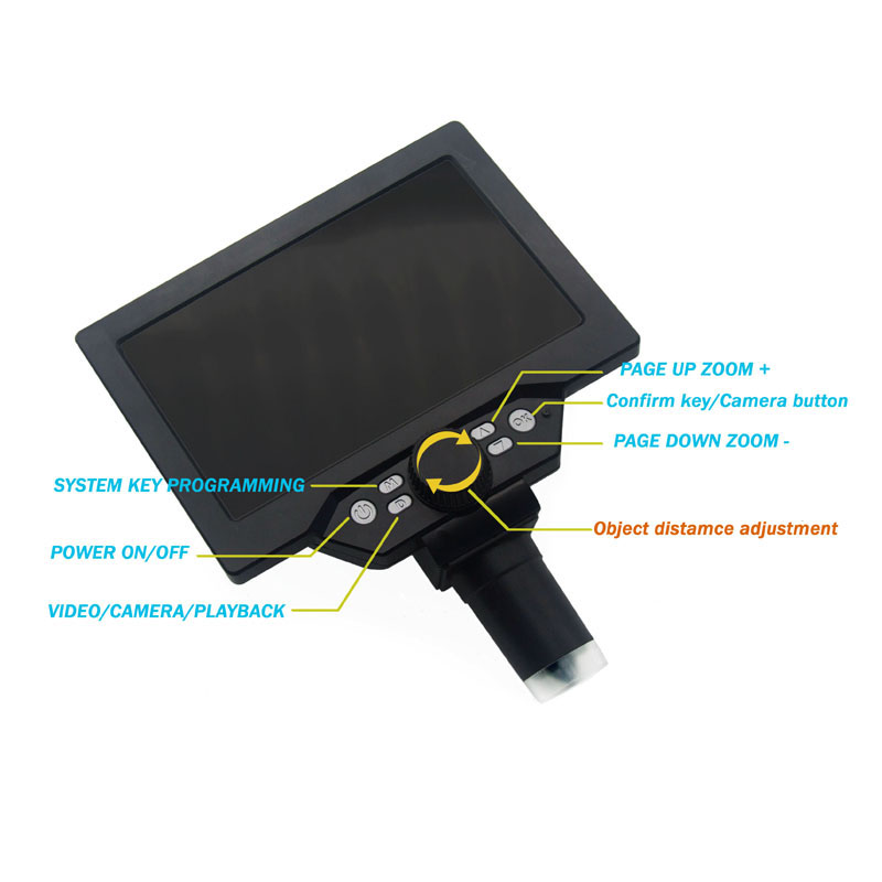 1200X Digital Microscope Electronic Video Microscope 7 inch HD LCD Soldering Microscope Phone Repair Magnifier Endoscope VGA