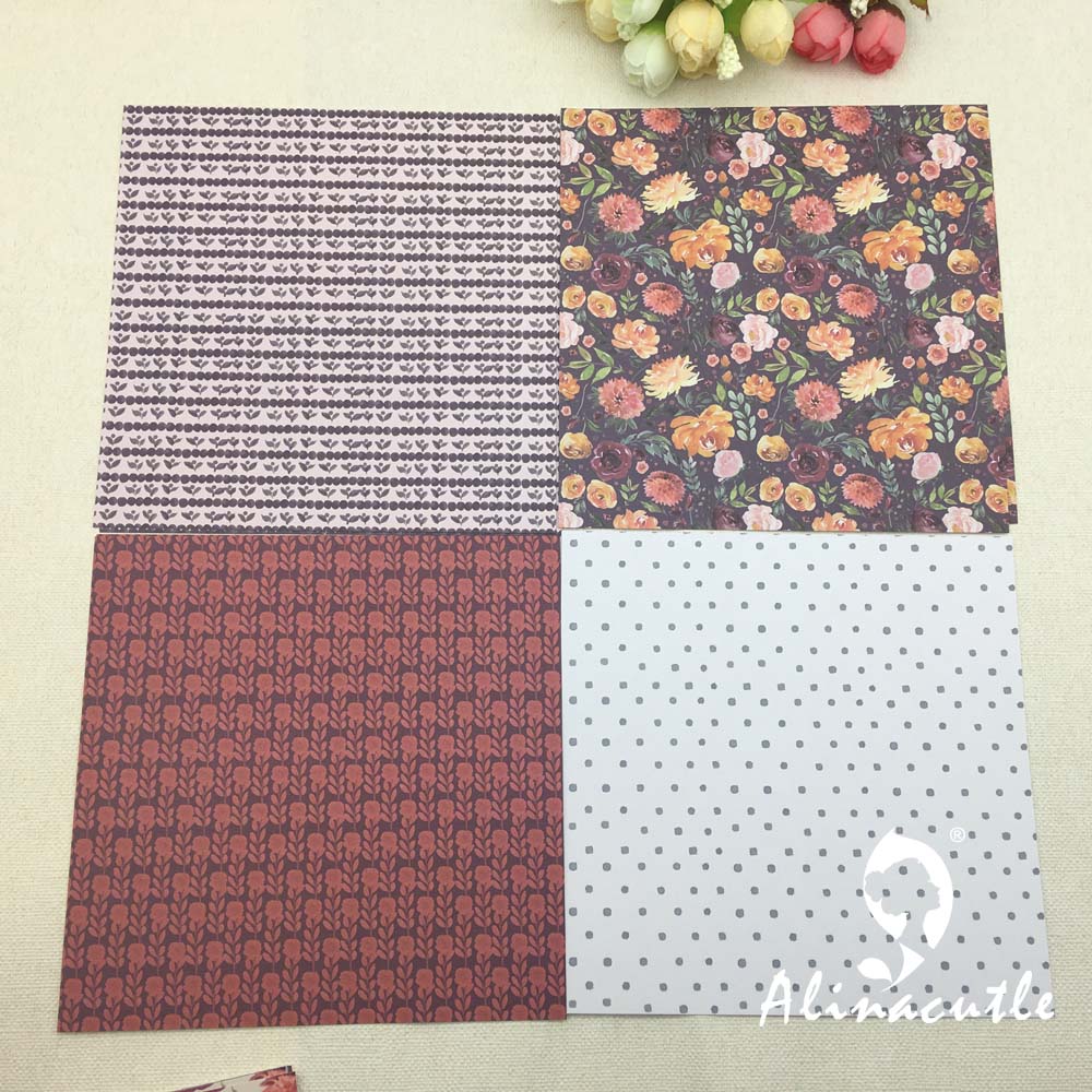 AlinaCraft 24 sheets 6"X6" patterned paper Scrapbooking paper pack handmade craft paper craft Background pad