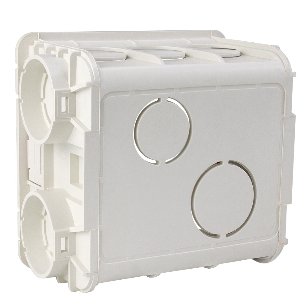 Caja de cableado para interruptor de pared, caja de enchufe blanco/rojo para 86mm x 86mm, estándar, 1 unidad