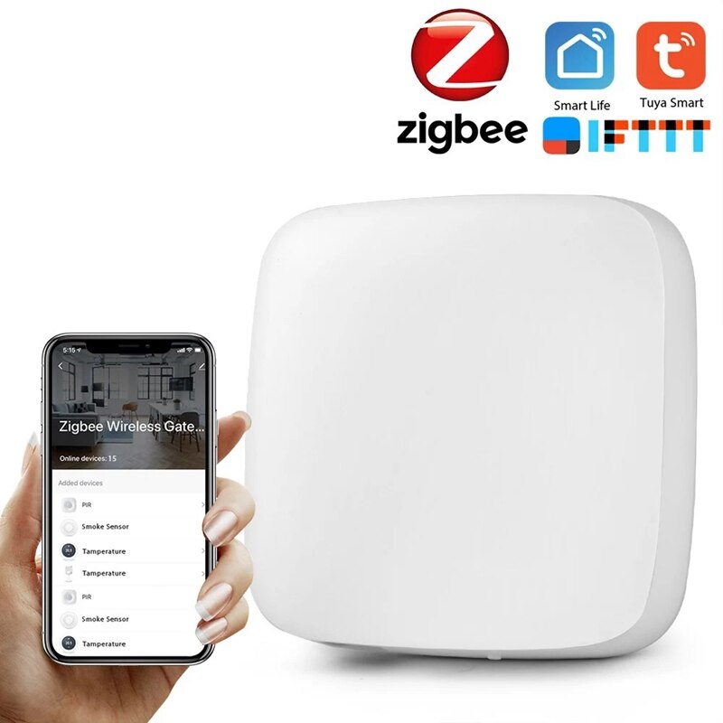 Drevet af tuya zigbee kablet smart gateway hub smart home bridge tuya / smart life app fjernbetjeningscenter wifi & netværkskabel