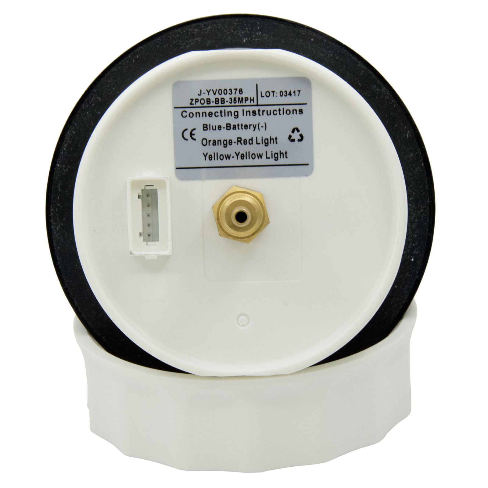 KUS-Medidor de velocidad para barco, velocímetro de presión marina, tubo Pitot, señales de presión de 0-35MPH, 85mm