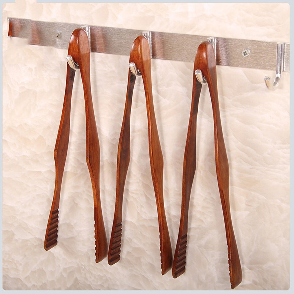 26.5cm Protable Wooden Barbecue Clip Toast Tongs Toaster Bacon Cooking BBQ Food Bread Tong Kitchen Tool