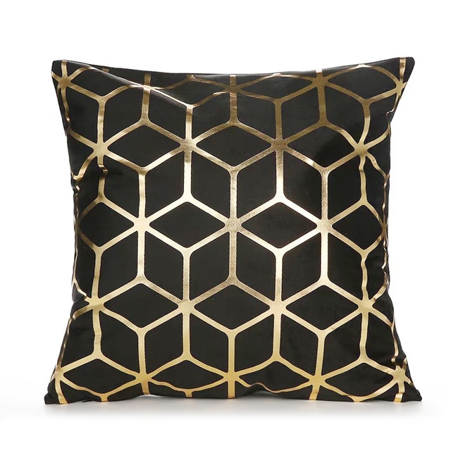 noir or haut de gamme oreiller adapté à la décoration de la maison coussin canapé coussin oreiller couverture 45*45: 6