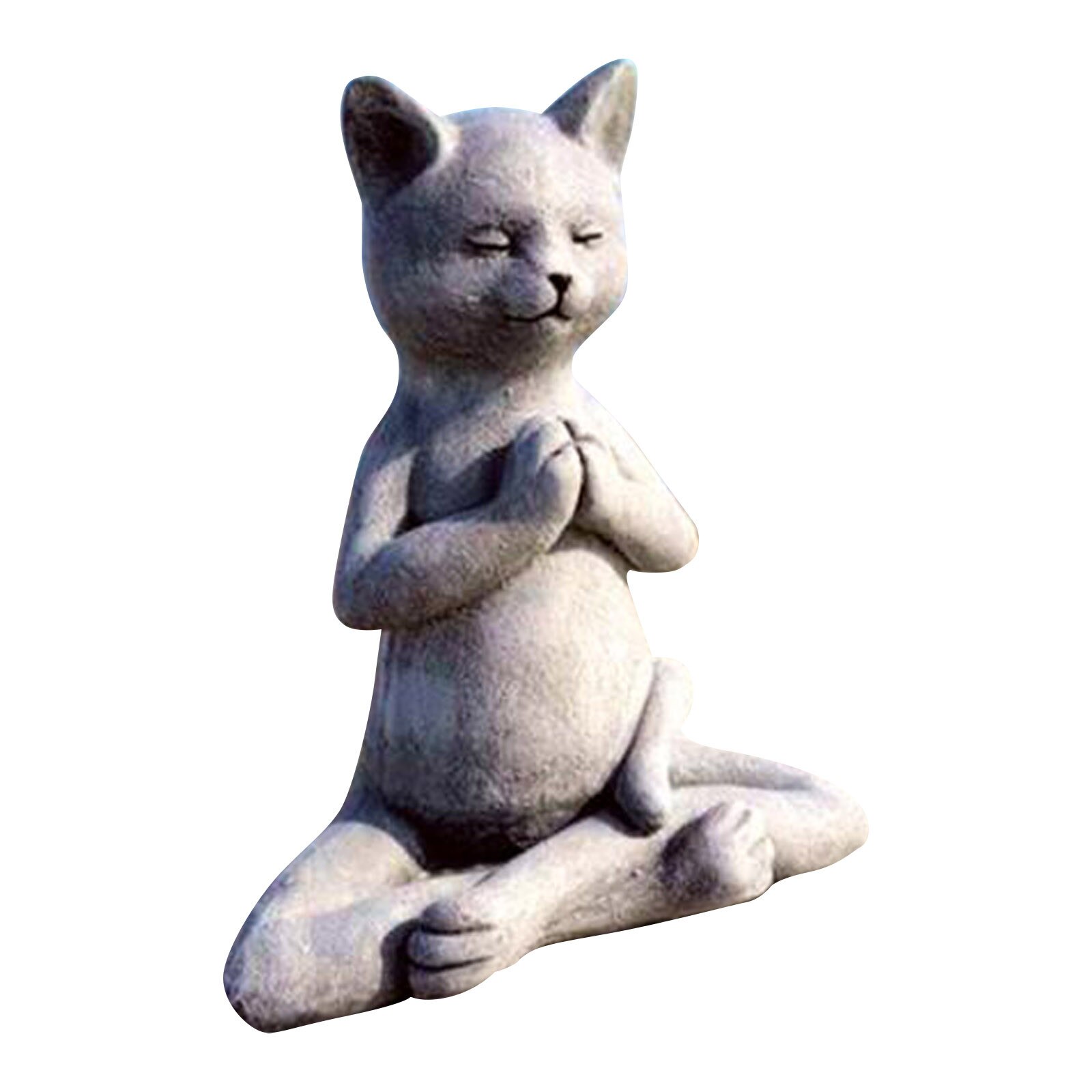 Statue de chat en forme de bouddha, 4 #, Sculpture en plein air, décoration, Art Animal, d'ornement: A