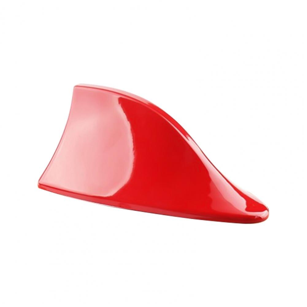 Antena tipo aleta de tiburón de coche Universal, Radio de señal, sin perforaciones, modificación de techo de cola aérea para decoración de vehículos: Rojo