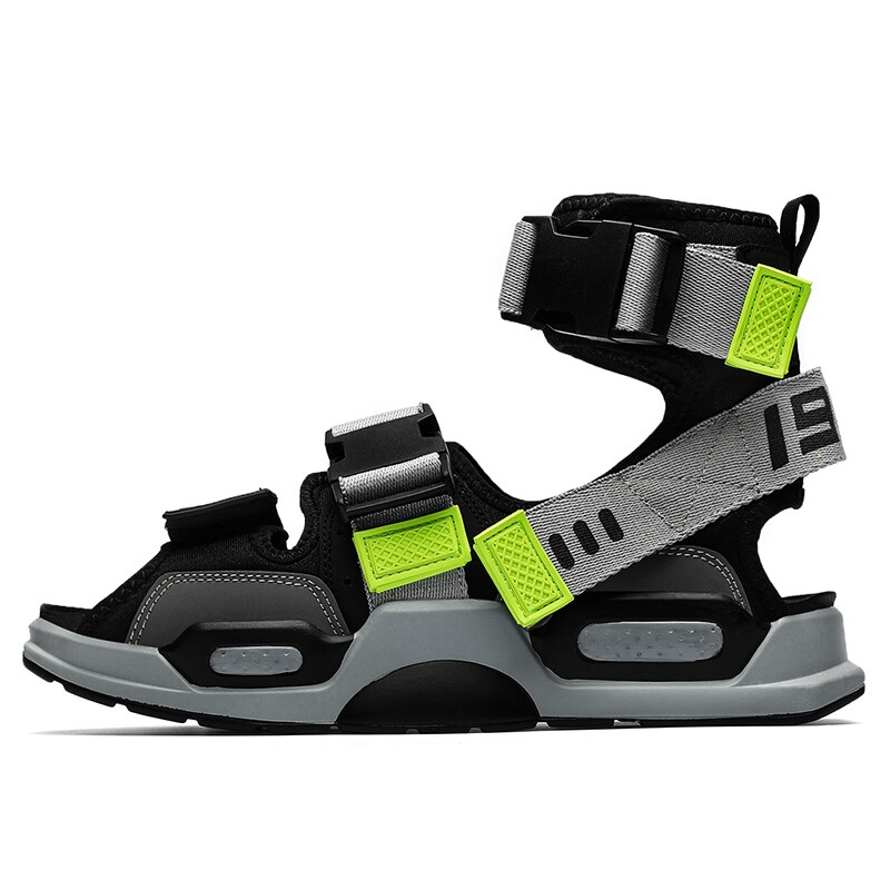 Vesonal Zomer Persoonlijkheid Hip Hop Schoenen Mannen Sandalen Voor Man High Top Sandalias Sandal Slides Rome Straat Rock: Grijs / 43