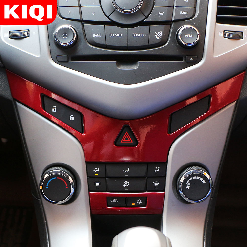 ABS cromo para Panel de consola central aire acondicionado de lentejuelas de la etiqueta engomada para Chevrolet Cruze Sedan Hatchback