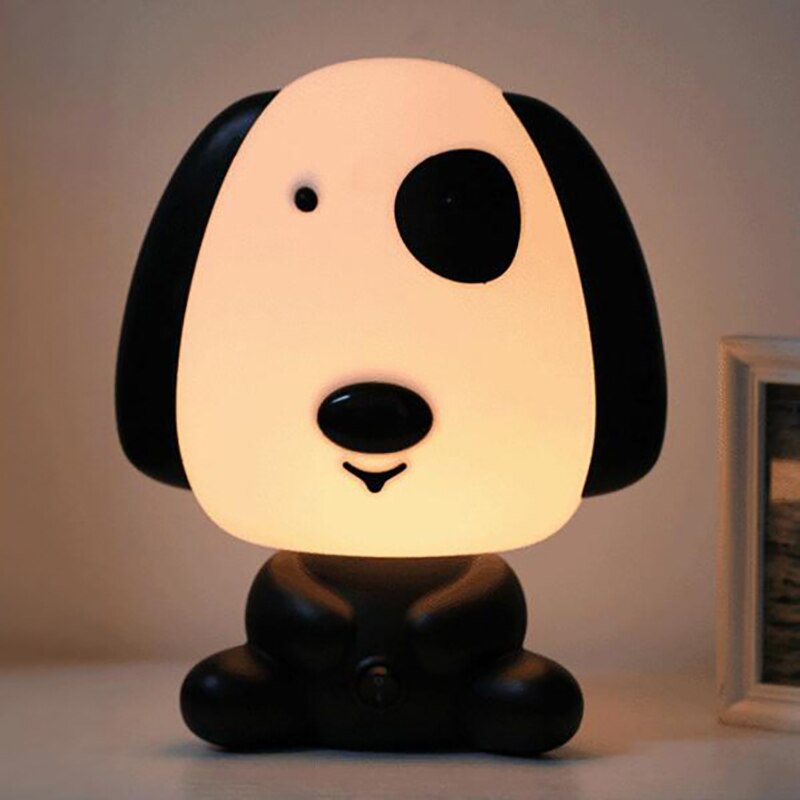 EU/US Plug Cartoon Animal Reading Table Lamps Panda Dog Plastic Baby Nursery Bedroom Decoration Light For Children