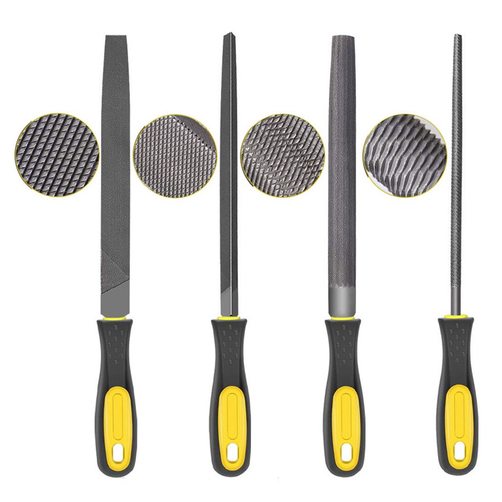 Woodworking Rasps with PVC Handle Wood Polishing Burr Removing File Woodworking Tool Round