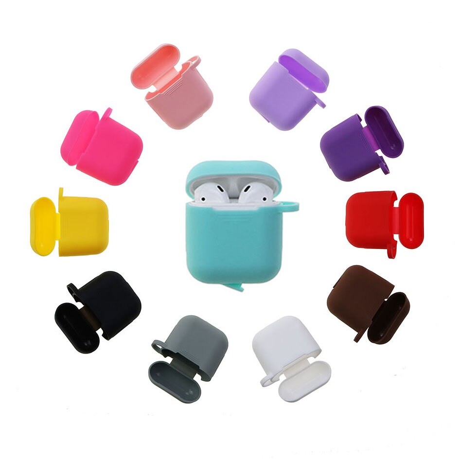 Voor Airpods 1/2 Zachte Siliconen Oortelefoon Cover Air Pods Case Earpods Accessoires Headset Beschermhoes Apple Air Pods Case