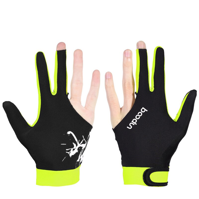 1 Pc Unisex Links Rechterhand Universele Ademend Drie-vinger Biljart Handschoenen Sport Levert