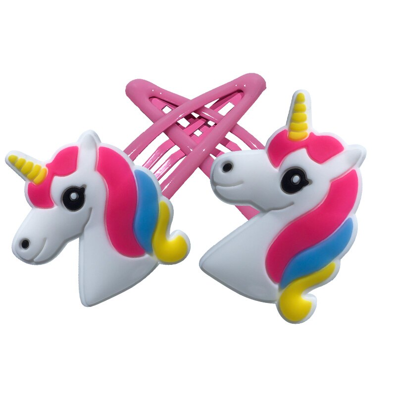 Eenhoorn Elastische Haarbanden Kids Rubber Hoofdbanden Haar Clips Haarspelden Meisjes Hoofddeksels Kinderen Haaraccessoires: 1pair  2027-01
