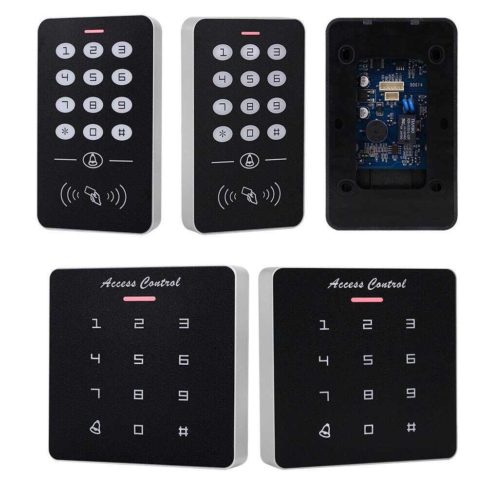 DC12V Electronic Access Control Keypad RFID Card Reader Access Controller with Door Bell Backlight for Door Security Lock System