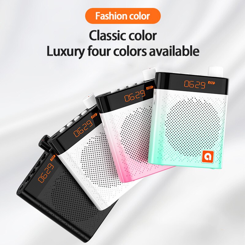 K6 Bluetooth Fm Radio Luidspreker Microfoon Voice Versterker Booster Megafoon Luidspreker Voor Teaching Tour Guide Sales Pro