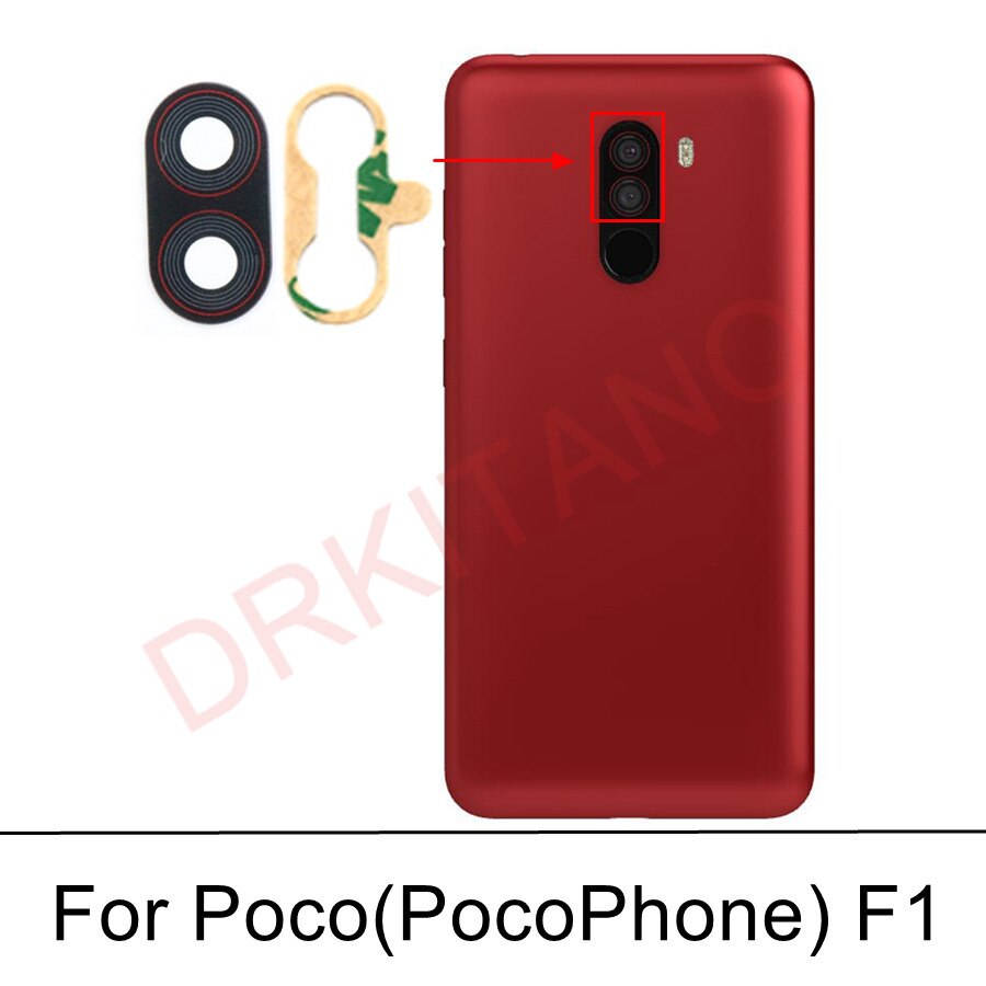 Oryginalny tylna kamera szkło do POCO F3 F1 F2 Pro X3 NFC F4 GT M3 M4 X4 Pro 5G główna kamera szklana osłona obiektywu wymiana: Poco F1