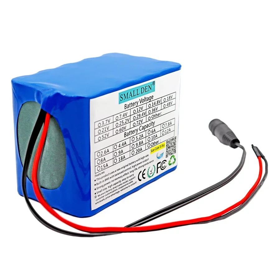 12V 10000mAh 18650 lithium battery pack 3S5P large capacity built-in BMS 10Ah suitable for low-power electronic devices