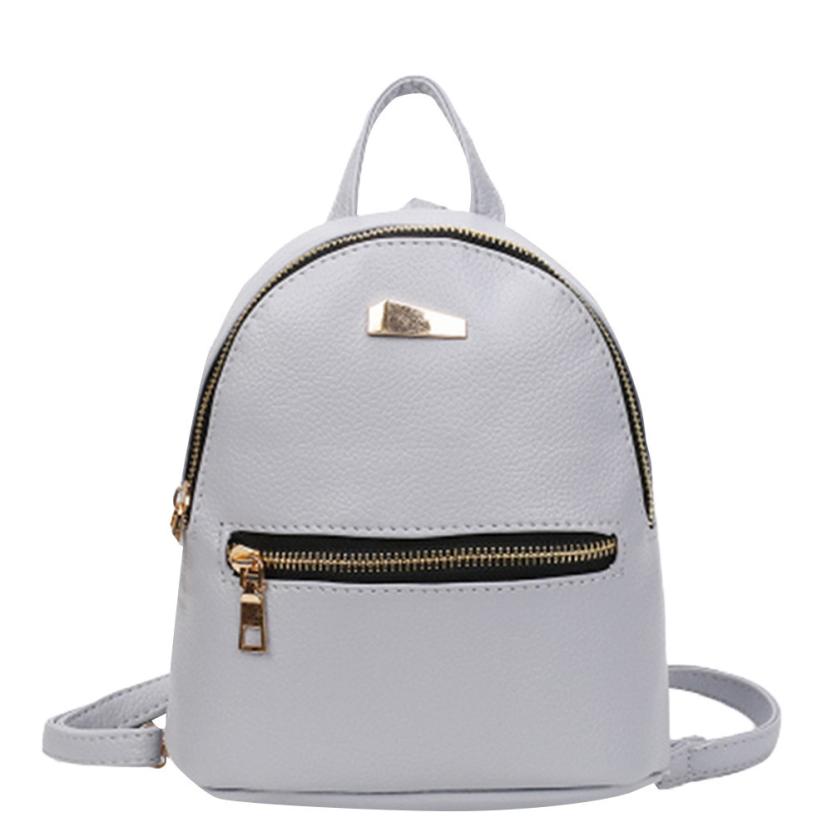 Vrouwen Leren Rugzak School Rugzak College Schouder Solide Mode Dames Satchel Reistas Mode mochila feminina L * 5