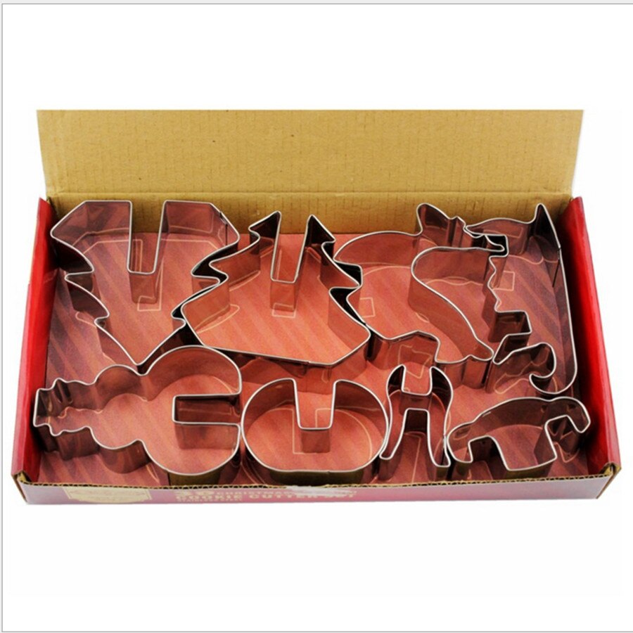 8 stuks Cookie Cutter 3D Kerst Cookie Cutter Set Cake Biscuit Gereedschap