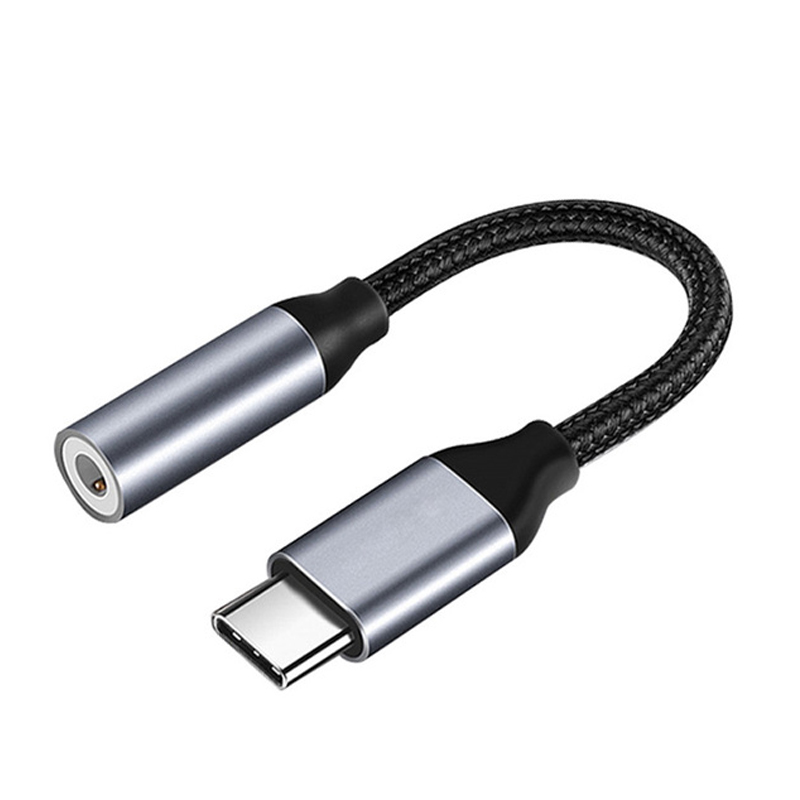 Uniwersalny adapter USB typu C na gniazdo 3,5 mm do słuchawek Kabel audio do telefonów z systemem Android Złącze USB C na słuchawki 3,5 mm AUX: WHITE