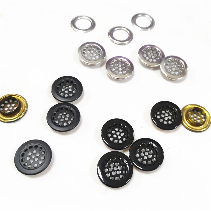 22 MM brass eyelet with net to avoid wind and dust for the coat and helmet breathable button