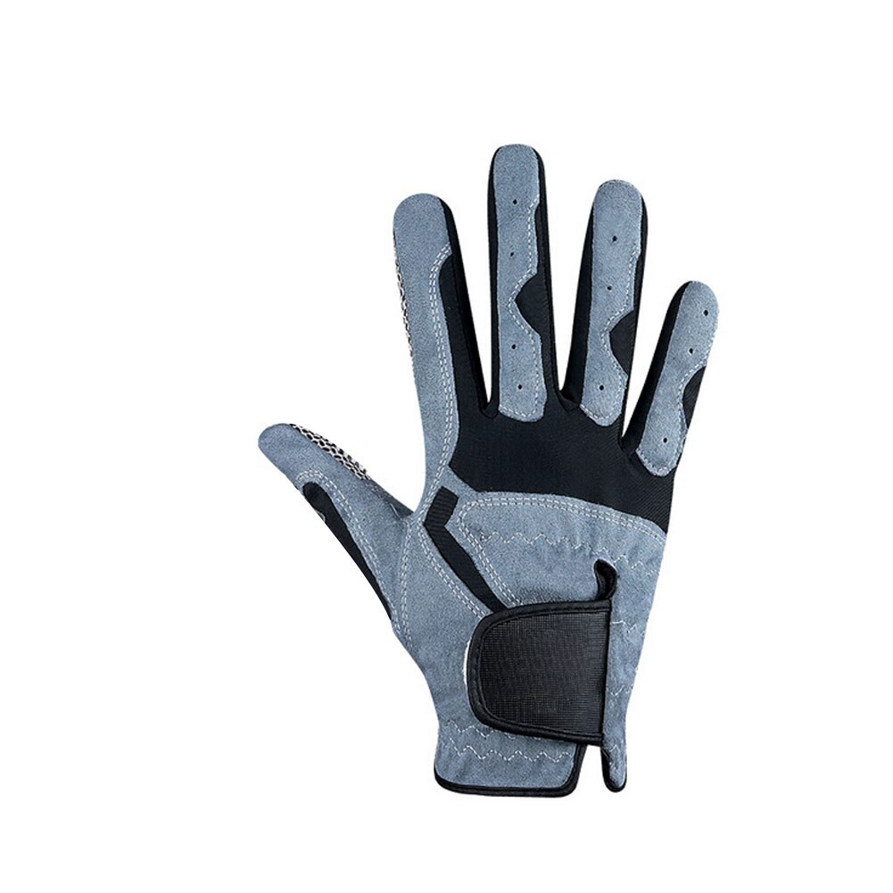 25 Yards Men Golf Gloves for Right Hand White Black Microfiber Non Slip Breathable Sport Gloves Golf Training Aids Accessories: Gray left / 25