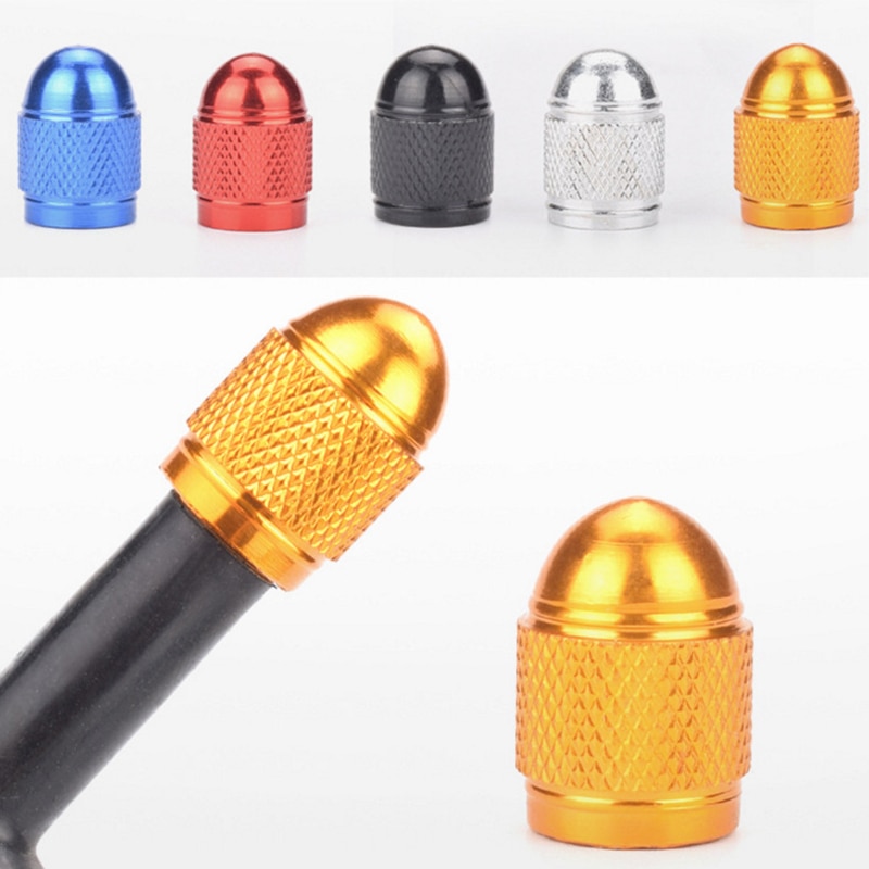 2/4PCS Universal Aluminum Alloy Schrader Valve Caps Wheel Tire Valve Dust Covers for Cars Motorcycles Bikes Bicycle Accessories