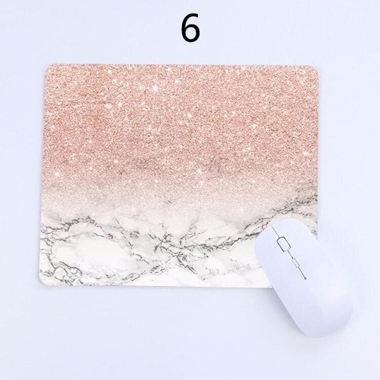 Rose Gold Mouse Pad Computer laptop Accessories MousePad Marble Pattern MousePad Mouse Mat Anti-slip Natural Rubber: 6
